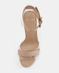 YESHA Sand Open Toe Heels
