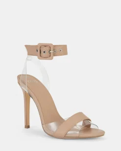 YESHA Sand Open Toe Heels