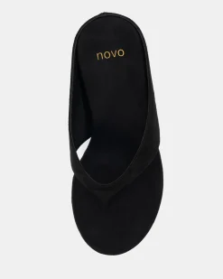YOASOBI Black Suede Wedge Heels