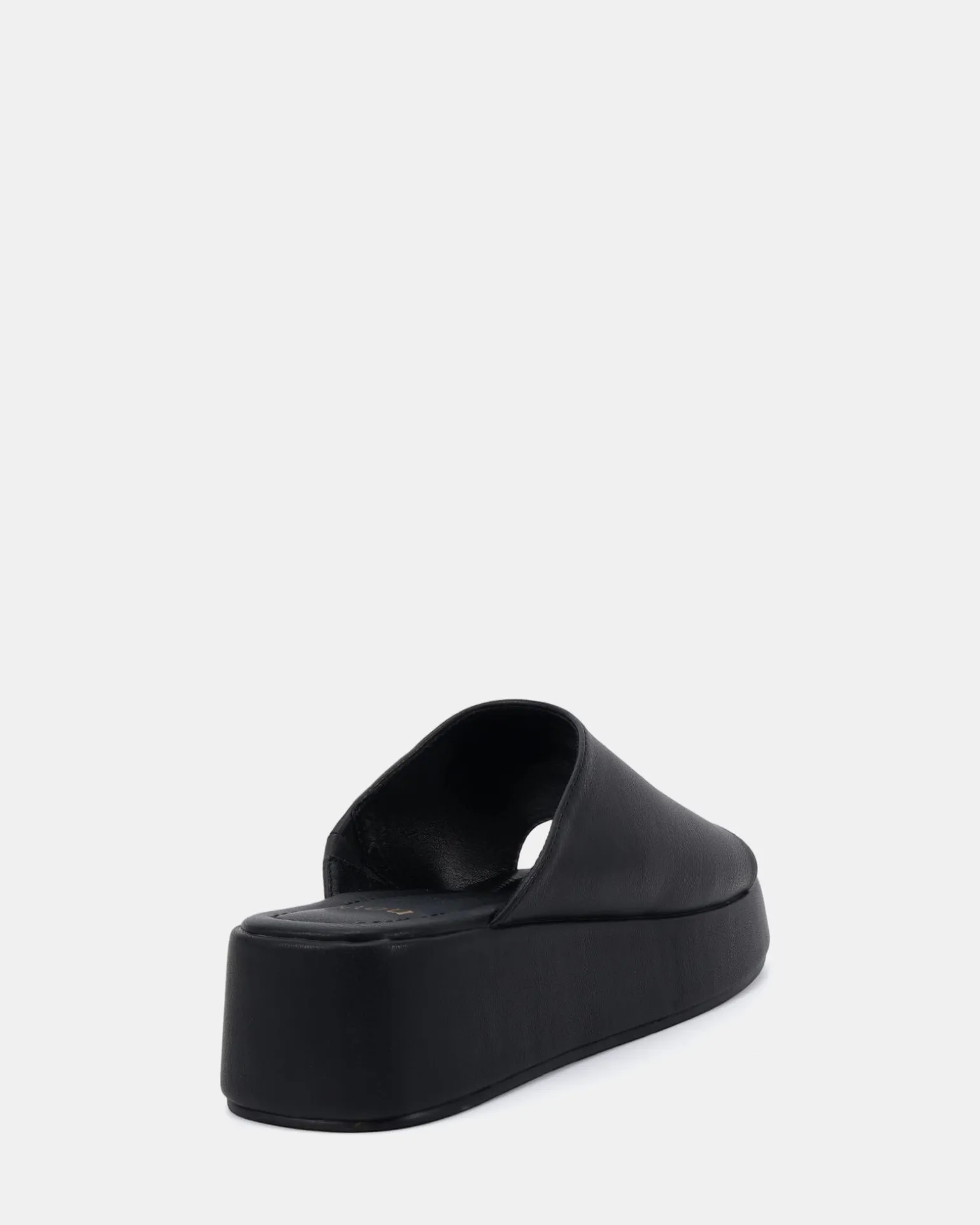 YOGA Black Smooth Wedge Heels