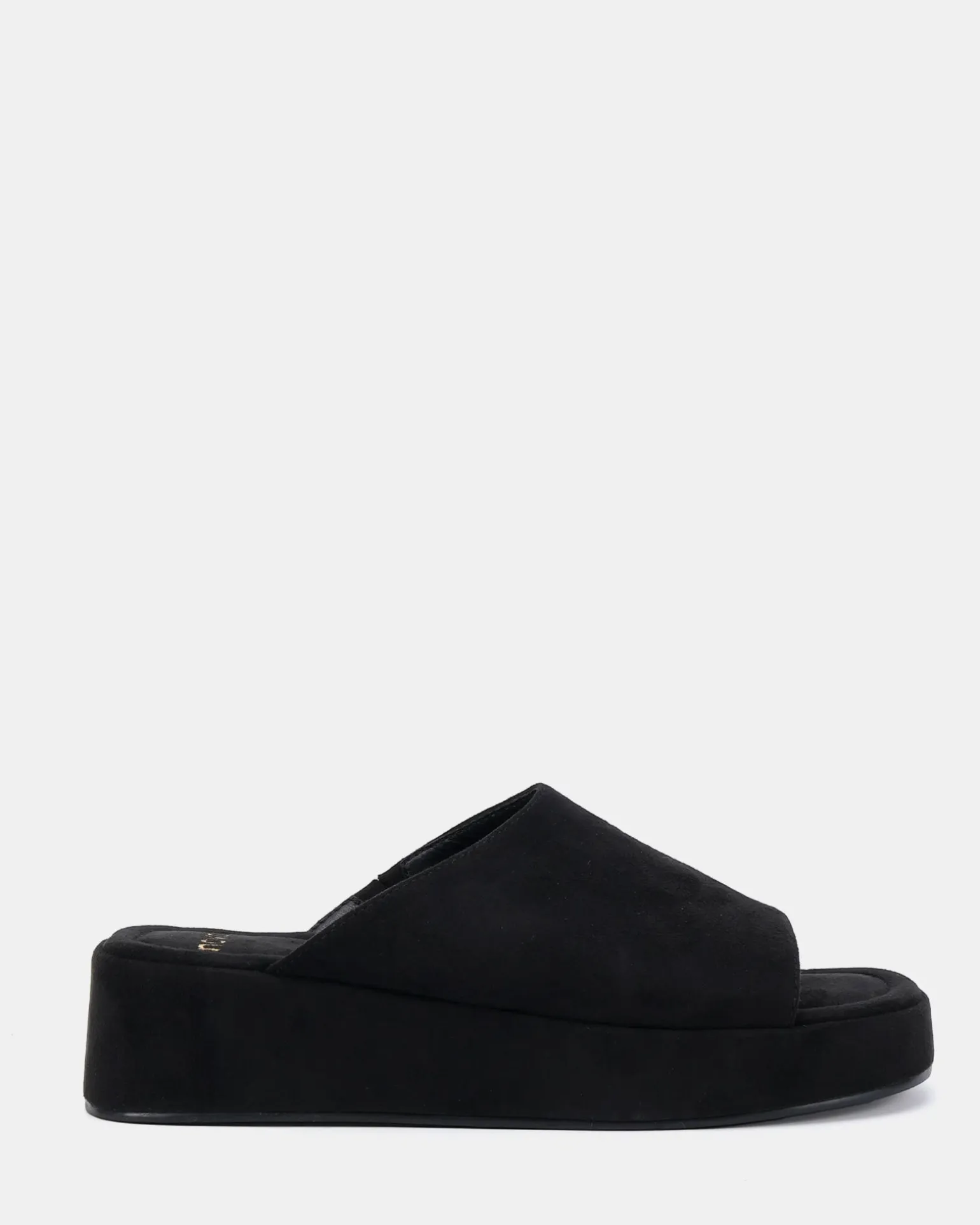 YOGA Black Suede Wedge Heels