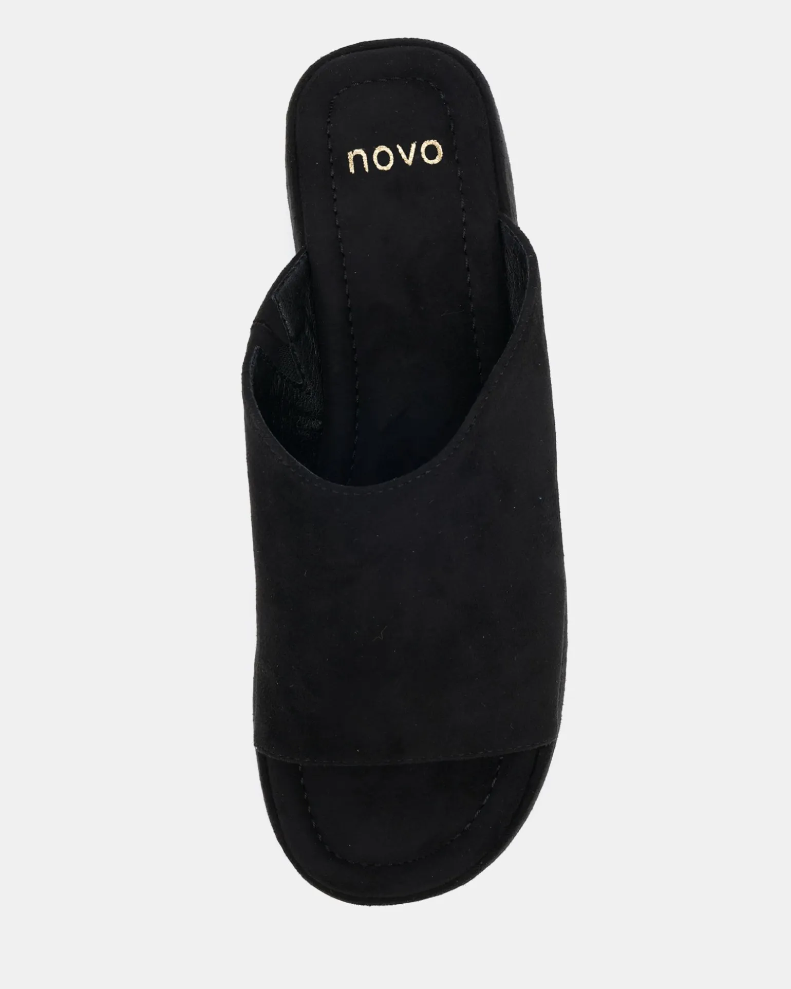 YOGA Black Suede Wedge Heels
