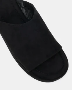 YOGA Black Suede Wedge Heels