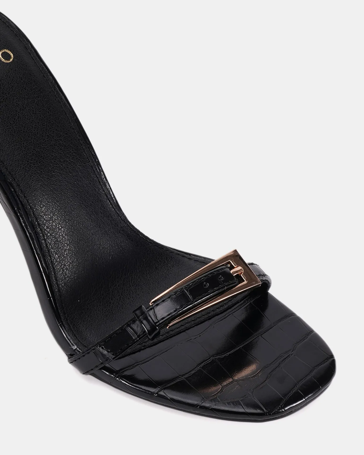 ZABLAZE Black Croc Mules