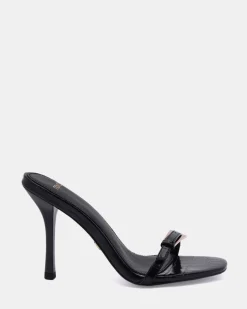 ZABLAZE Black Croc Mules
