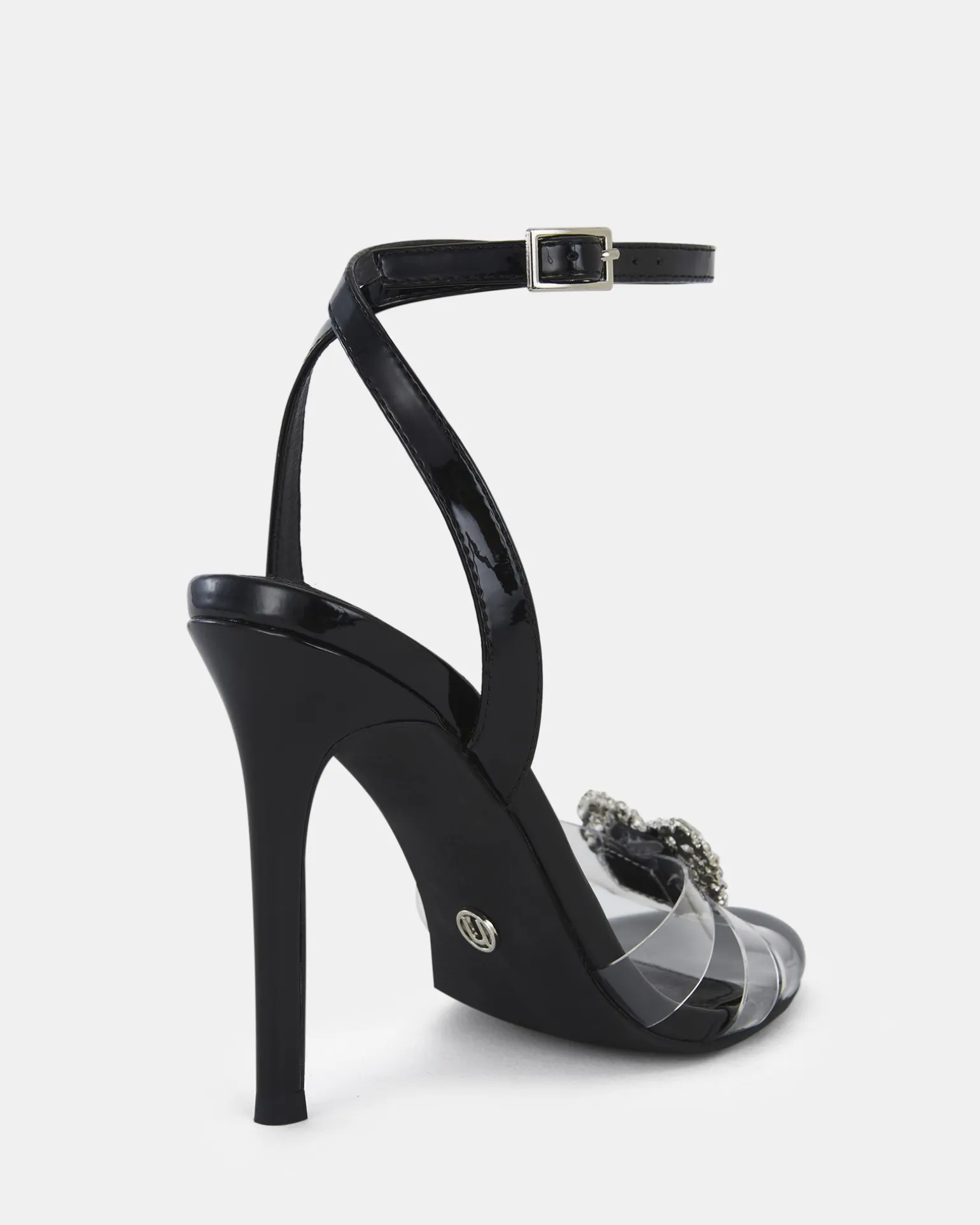 ZAMORE BLACK Open Toe Heels