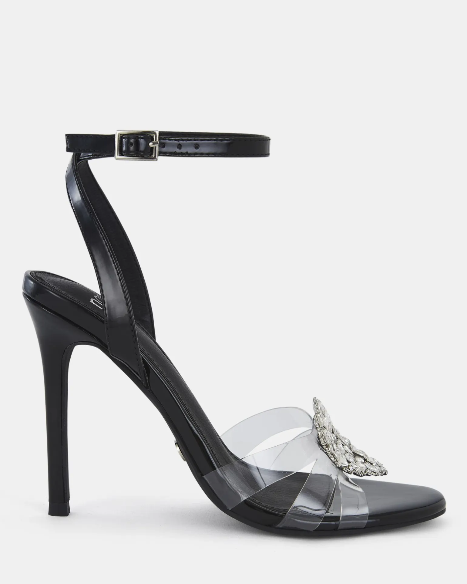 ZAMORE BLACK Open Toe Heels