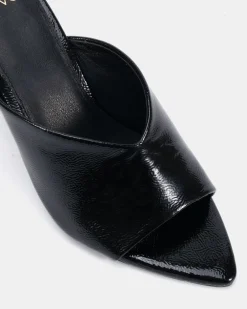 ZAPPHIRE BLACK CRINKLE High Heels