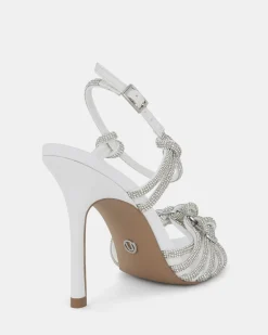 ZARDI WHITE Open Toe Heels