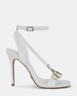 ZATHENA WHITE Open Toe Heels