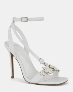 ZATHENA WHITE Open Toe Heels