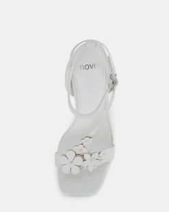 ZATHENA WHITE Open Toe Heels