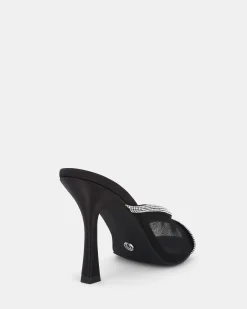 ZEMMA BLACK Open Toe Heels