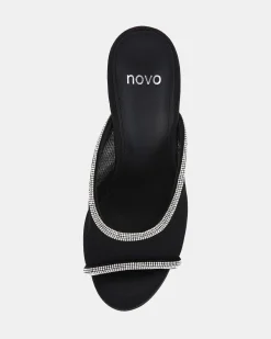 ZEMMA BLACK Open Toe Heels