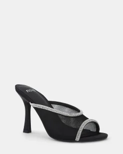 ZEMMA BLACK Open Toe Heels