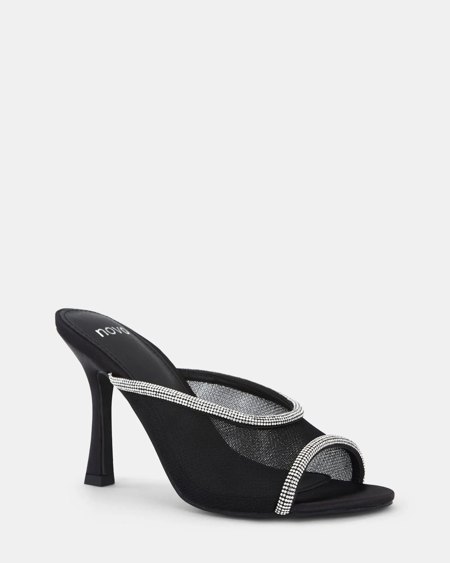 ZEMMA BLACK Open Toe Heels