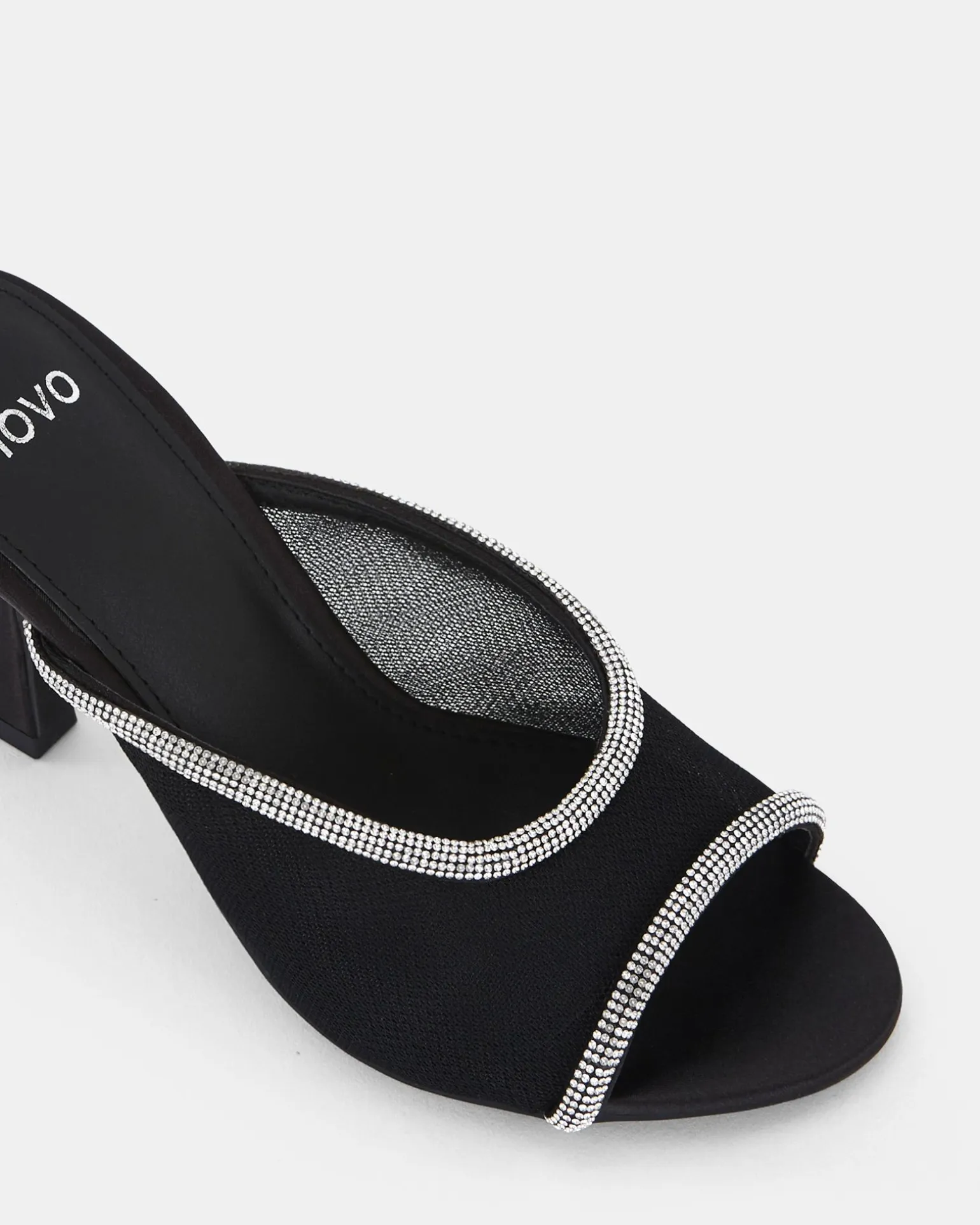 ZEMMA BLACK Open Toe Heels