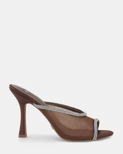 ZEMMA BROWN Open Toe Heels