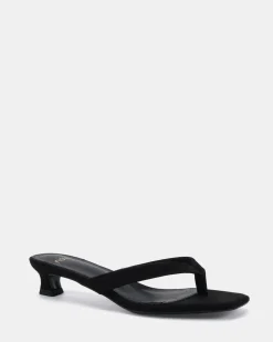 ZEPHRIN Black Suede Low Heels