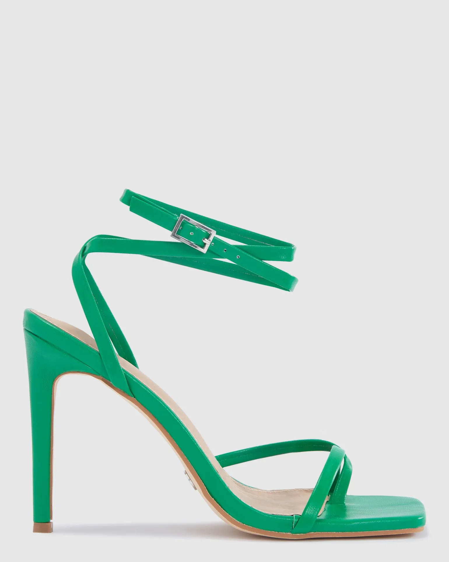 ZEREK GREEN Open Toe Heels