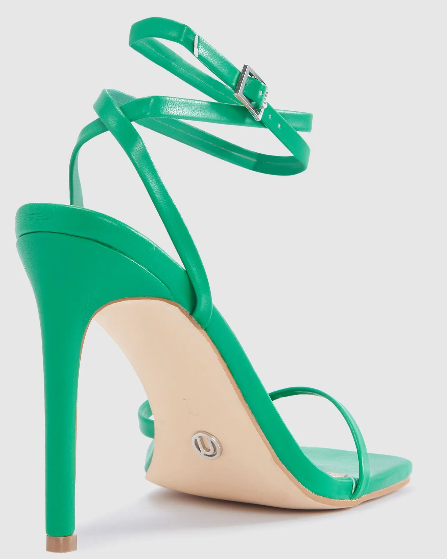 ZEREK GREEN Open Toe Heels