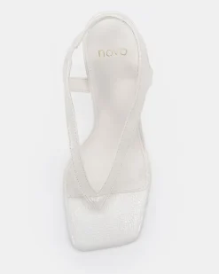ZIELONA WHITE CRINKLE PATENT High Heels