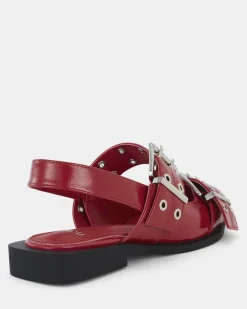 ZIMBI Red Patent Slip Ons