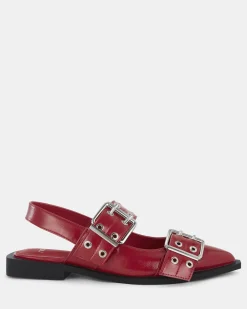 ZIMBI Red Patent Slip Ons