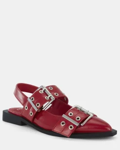 ZIMBI Red Patent Slip Ons