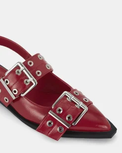 ZIMBI Red Patent Slip Ons