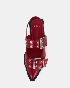 ZIMBI Red Patent Slip Ons