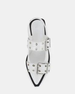 ZIMBI White Patent Slip Ons