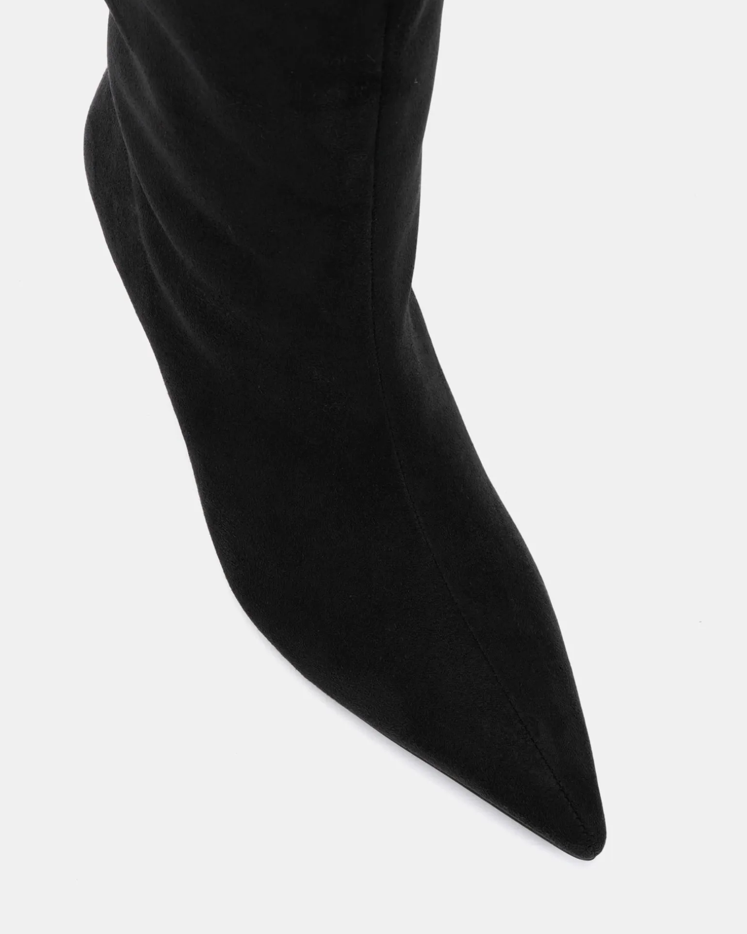 ZIRCON Black Suede Long Boots