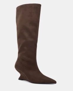 ZIRCON ESPRESSO SUEDE Long Boots