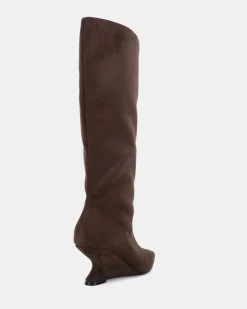 ZIRCON ESPRESSO SUEDE Long Boots