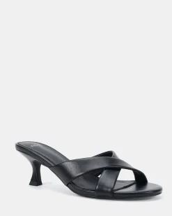 ZONA Black Smooth Mules