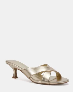 ZONA Gold Smooth Mules
