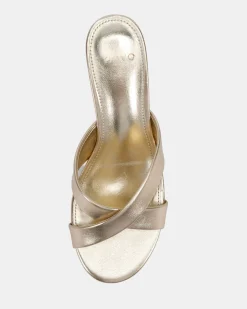 ZONA Gold Smooth Mules