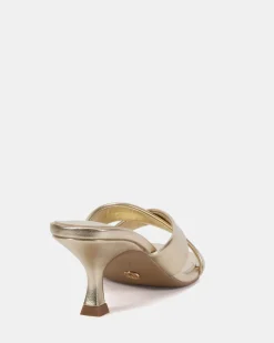 ZONA Gold Smooth Mules