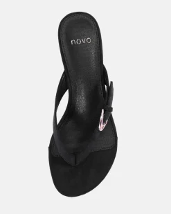 ZOPE Black Suede Wedge Heels