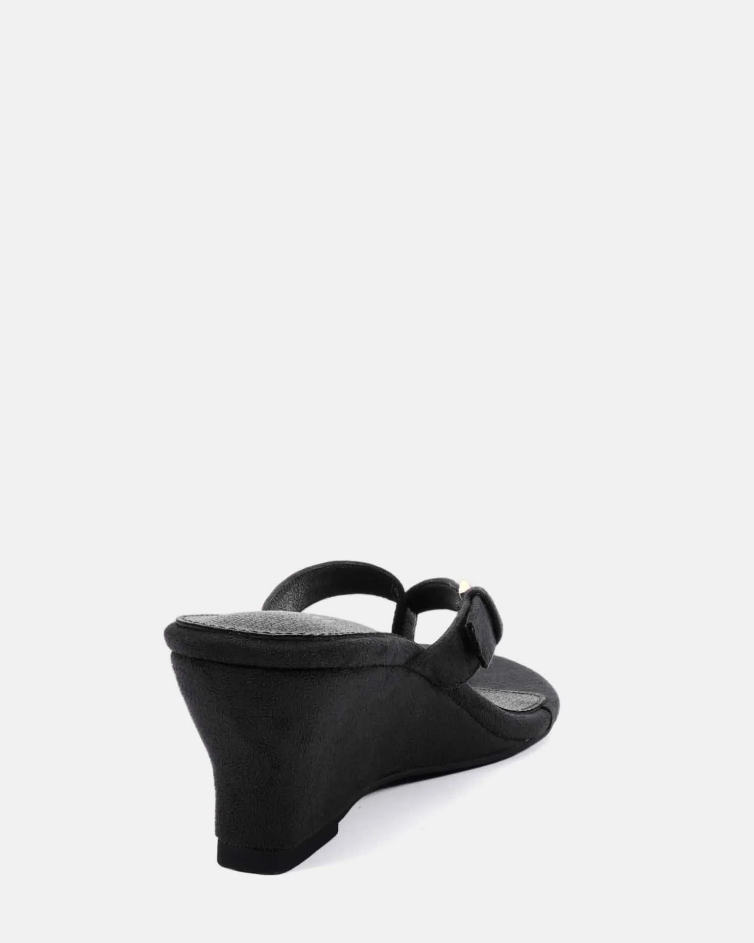 ZOPE Black Suede Wedge Heels