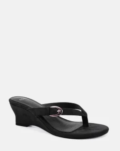 ZOPE Black Suede Wedge Heels