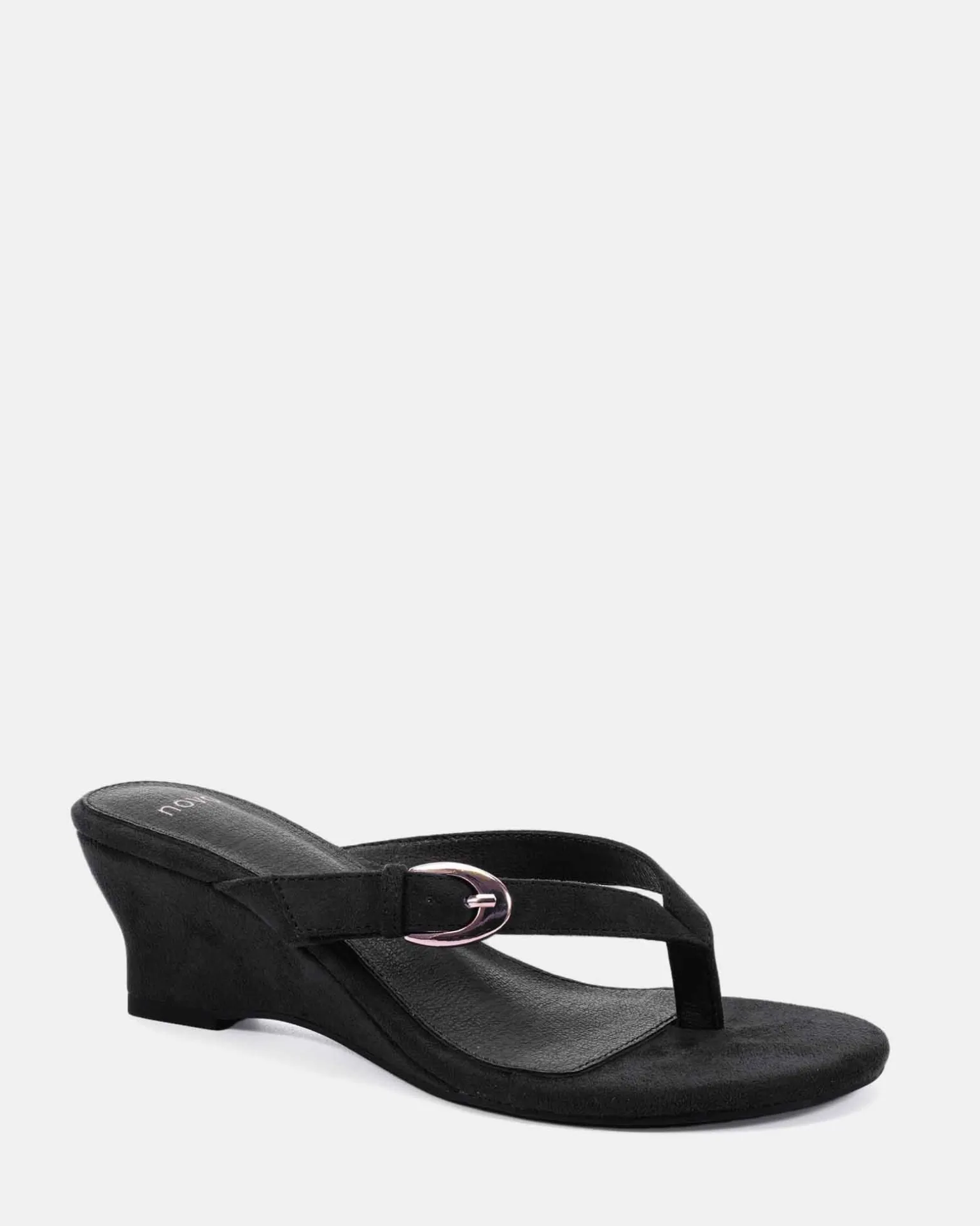 ZOPE Black Suede Wedge Heels