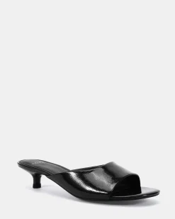 ZORI Black Patent Mules