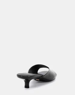 ZORI Black Patent Mules