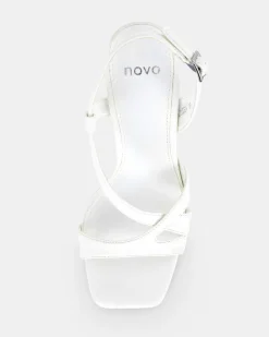 ZOZEY WHITE Open Toe Heels