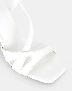 ZOZEY WHITE Open Toe Heels