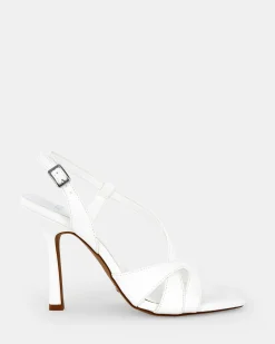 ZOZEY WHITE Open Toe Heels