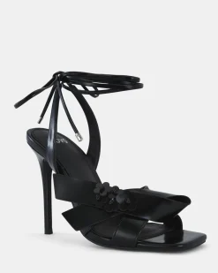 ZPACEY BLACK Open Toe Heels