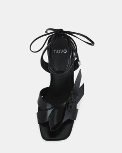 ZPACEY BLACK Open Toe Heels